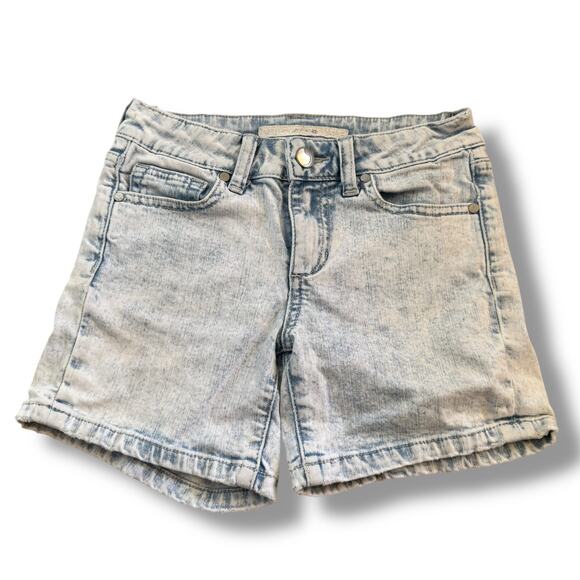 5/$35 Joe's Jeans Girls Shorts Sz 8 Acid Washed Denim Shortie Shorty Light Blue - Picture 3 of 6